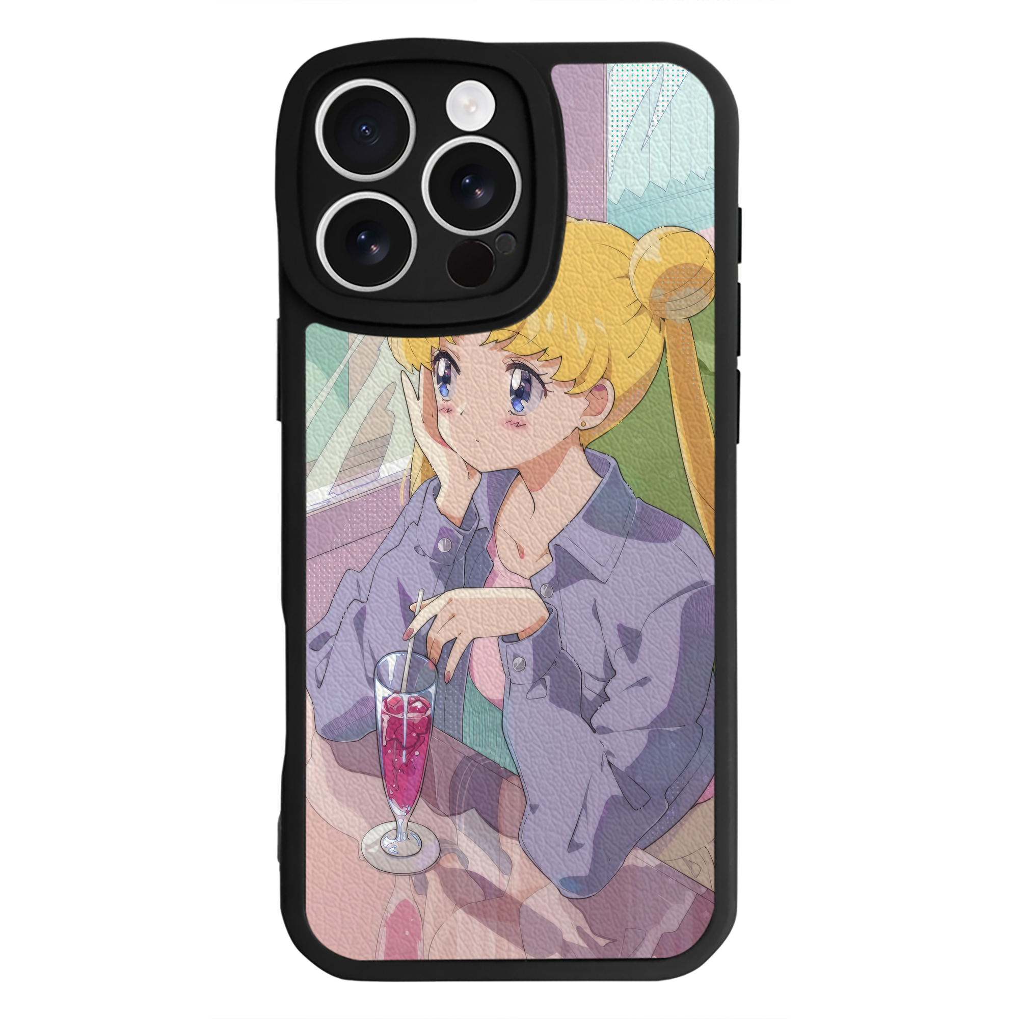 （画像用） 美少女戦士セーラームーン Sailor Moon 【iPhone 16シリーズ対応】シリコンスマホケース（レザー調） 材質：シリコン